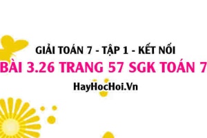 Giải bài 3.26 trang 57 Toán 7 Tập 1 SGK Kết nối tri thức